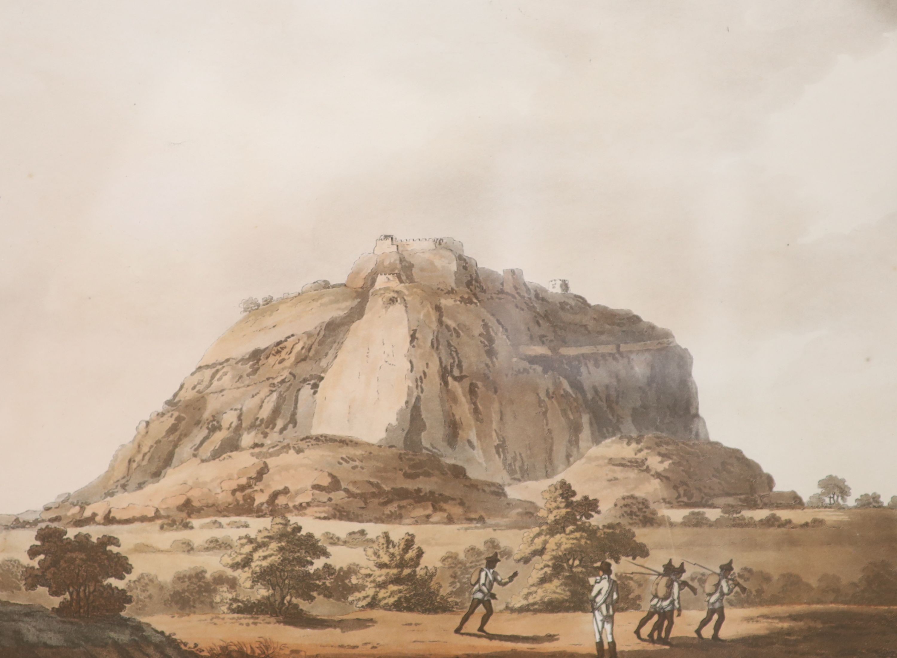 After Thomas and William Daniell, a coloured lithograph 